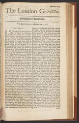 The London Gazette, nr 5655, s. 1, 28 czerwca 1718 (druk)
