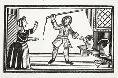 The Mad Pranks of Tom Tram, ilustracja z książki Chap-books of the Eighteenth Century Johna Ashtona, wyd. 1882
