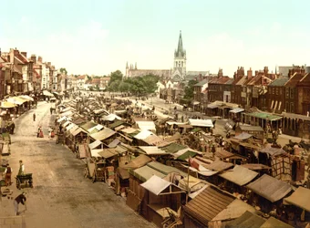 Targ, Yarmouth (zdjęcie ręcznie kolorowane)