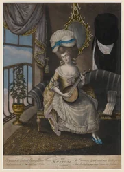 Musical Charmer, 1780 (ręcznie kolorowana mezzotinta)