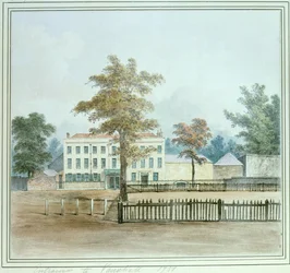 Senasis namas ir įėjimas į Vauxhall sodus, 1751 poli
