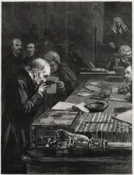 Otwarcie Parlamentu, 31 stycznia 1893 r., Pan William Ewart Gladstone, wspierany przez Pana Marjoribanksa i Pana H Gladstone