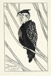 The Rasher-Bill (Divers Oxoniensis): Hastings Rashdall (1858-1924) (pióro, atrament i ołówek na papierze)