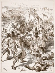 Oblężenie Waterford, ilustracja z Cassells Illustrated History of England (zdjęcie w sepii)