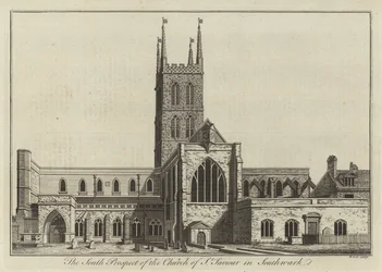 Południowa perspektywa kościoła św Zbawiciela w Southwark