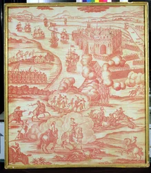 Szturm na Quebec, ok. 1775 (bawełna)