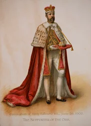 Niosący jabłko królewskie podczas koronacji króla Edwarda VII