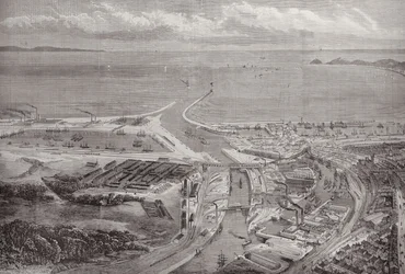 The Swansea Harbor and Docks, z The Illustrated London News, 22 października 1881 r.