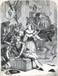 Zabójstwo Gustawa III przez Jacoba Johana Anckarströma na balu maskowym, Sztokholm, Szwecja, 1792