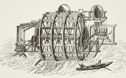 Wodociągi London Bridge, po raz pierwszy wzniesione w 1582, z The National and Domestic History of England autorstwa Williama Hickmana Smitha Aubreya (1858-1916) opublikowane w Londynie, ok. 1890