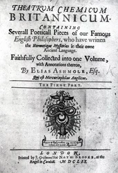 Strona tytułowa do Theatrum Britannicum Eliasa Ashmole, 1652 (druk)
