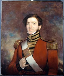 Niezidentyfikowany oficer 32 pułku (Bengal) rodzimej piechoty, ok. 1828 r