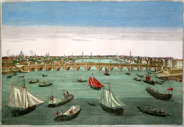 Westminster Bridge, Londyn, początek do połowy XVIII wieku