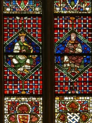 Okno przedstawiające postać genealogiczną: Dawida i Natana