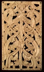 English Bone Pierced Relief, c.1125-50: Dawniej oprawa drukowanej Biblii, 1552