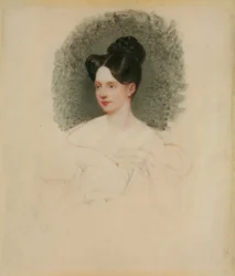 Niedokończony portret Marianne Cregoe Colmare (później pani Baurton Bennett) ok. 1833-34 (miniatura na kości słoniowej osadzona na kartonie)