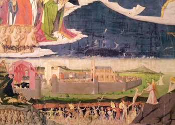 Potępieni w czyśćcu, z „Koronacji Marii“, ukończonej w 1454 roku (fragment)