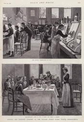 Szkolenie artystyczne i domowe w William Street Board School, Hammersmith, Londyn (lito)