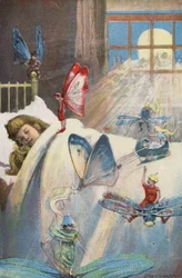 Wróżki (kolorowa litografia)