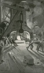 40-tonowy młot parowy w akcji w Woolwich Arsenal