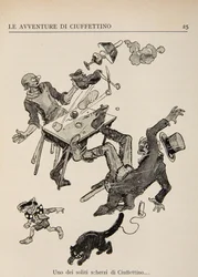 Ilustracja z Przygód Ciuffettino