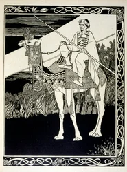 Enak przed Gemorre (Gomorra), z księgi Juda zilustrowanej przez Efraima Mojżesza Liliena (1874-1925). Lilian uważany jest za ojca ikonografii syjonistycznej, tworzonej w stylu Jugendstil (niemieckiej secesji). Zilustrował 