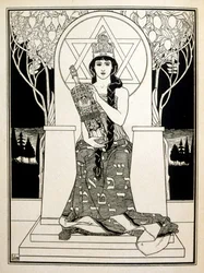 strona "Judah". zbiór ballad nieżydowskiego poety Börriesa von Münchhausena z 1900 r.