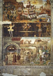 Miesiąc wrzesień: Triumf Wulkana i Znak Wagi, z Pokoju Miesięcy, 1467-70