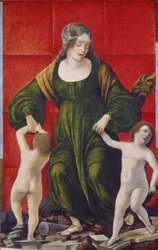 Żona Hazdrubala i jej dzieci, ok. 1490-3 (tempera na desce z topoli)