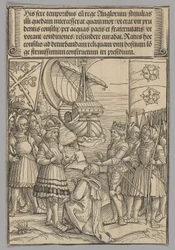 Maksymilian i Henryk VII z Anglii, tablica 11 ze Scen historycznych z życia cesarza Maksymiliana I z Łuku Triumfalnego