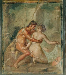 Scena erotyczna, Pompeje, Włochy (fresk)