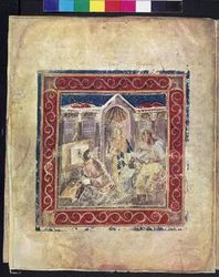Cała strona: miniatura: obraz drugiego autora: atelier Dioscoridesa (miniatura)
