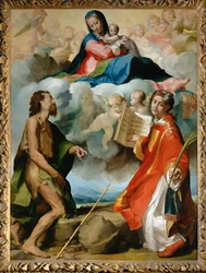 La Vierge glorieuse entre Saint Jean-Baptiste et Saint Etienne - Dziewica w chwale między świętym Janem Chrzcicielem a świętym Szczepanem ...