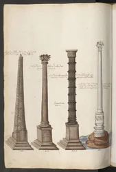 Obelisk i kolumny