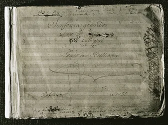 Strona tytułowa III Symfonii Beethovena "Eroica" (zdjęcie), Gesellschaft der Musikfreunde, Wiedeń, Austria (zdjęcie)