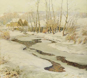 Strumień Młyński (olej na masonicie)