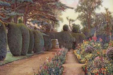 "Wrześniowe popołudnie", Campsea Ashe, Suffolk (kolorowa litografia)