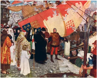 Wyjazd Jana i Sebastiana Cabotów z Bristolu w 1497 r., ok. 1900-1930