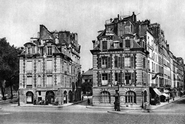Stare domy z okresu Ludwika XIII naprzeciw Pont Neuf, Paryż, 1931.