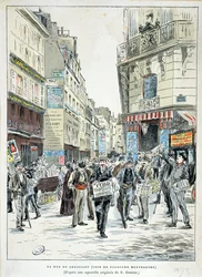 Widok na Rue de Croissant w 11 okręgu paryskim, 1893 r.