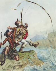 Wakacyjna wycieczka pana Lovejoya na łowienie pstrąga łososiowego w Highlands, z serii ośmiu (patrz także 91104)