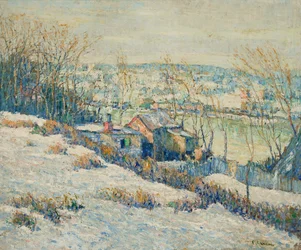 Upper Harlem River-Winter, ok. 1915 (olej na płótnie)
