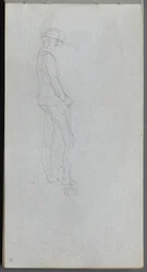 Szkicownik, strona 11: Figura w profilu.