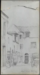 Szkicownik, strona 39: Scena uliczna.
