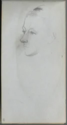 Szkicownik, strona 45: Twarz kobiety, widok 3/4
