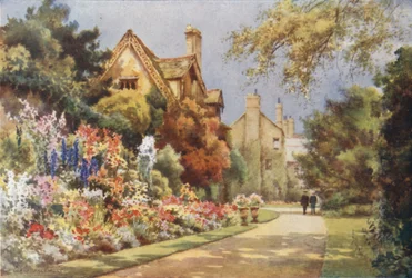 The Cottages, Worcester College Gardens (kolor lito)
