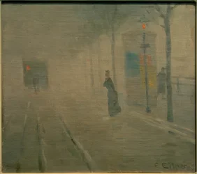 Mgła na Hofweg w dzielnicy Uhlenhorst