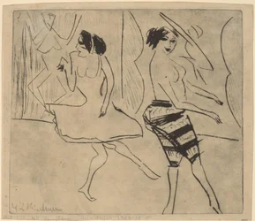 Tancerze w Studio, 1911.
