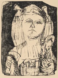 Młoda dziewczyna z lalką, 1916.