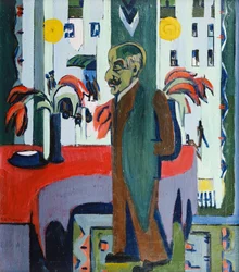 Max Liebermann w swoim studio; Max Liebermann w swojej pracowni, 1926